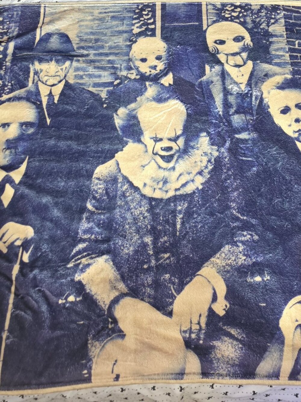 Horror Movie Characters Throw Blanket Vintage Halloween Scary Fleece Cover Soft